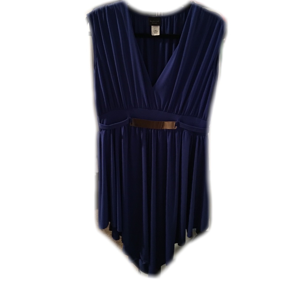 Royal blue cap sleeve dress